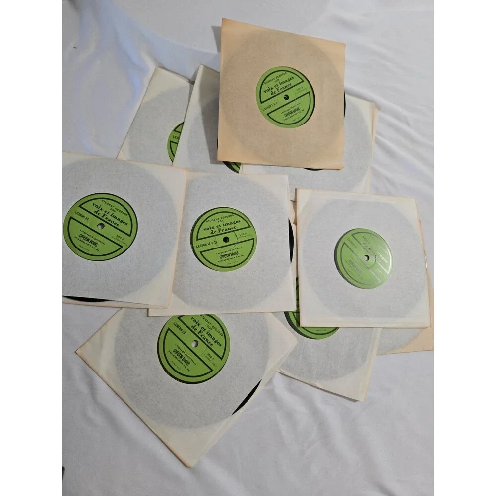 Vintage French Lesson On Vinyl Voix et Images De France RPM 33 1/3 Lessons #1-32